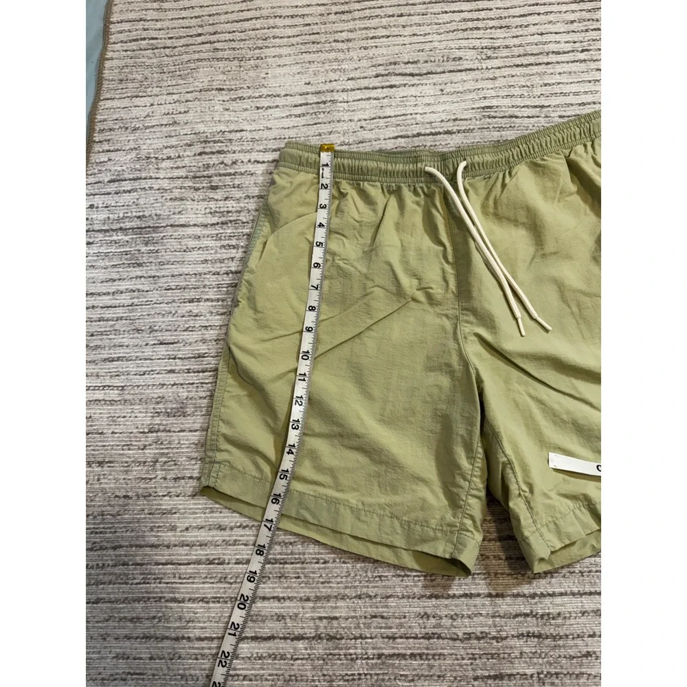 PacSun Los Angeles Mens Swim Trunks Olive Green Nylon Mesh Lined Shorts‎ Size M